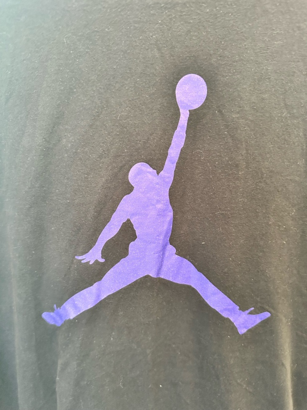 Jordan Jumpman Men's Standard Fit T-Shirt Black/Purple - Picture 3 of 6